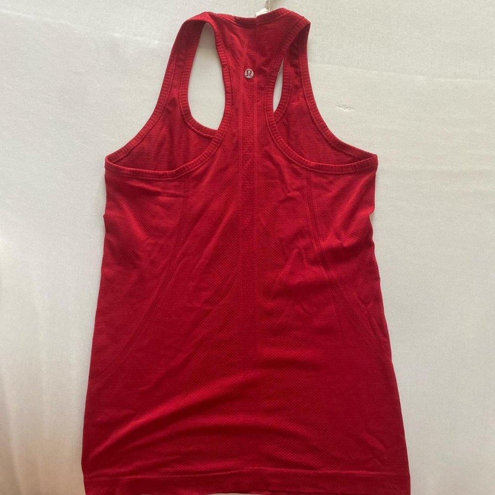 Red lululemon swifty tank